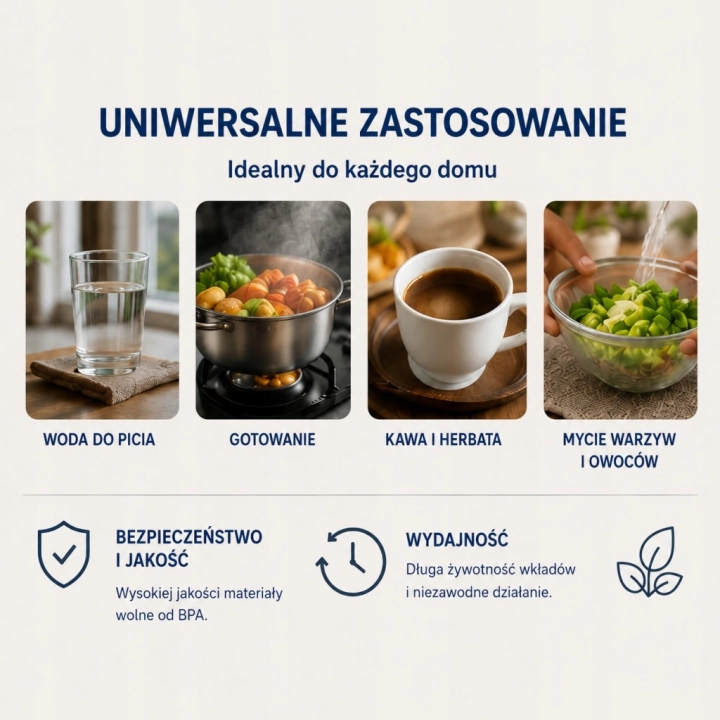 Filtr do wody na kran dwustopniowy PP + węgiel aktywny Do kranu w kuchni