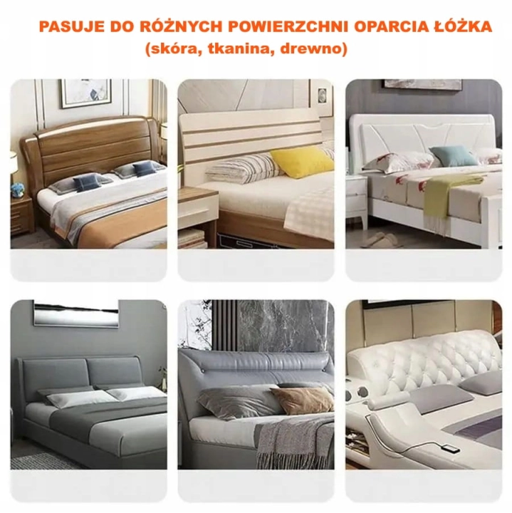 Narzuta na zagłówek łóżka Pokrowiec na oparcie łóżka 160 cm Ciemnoszary