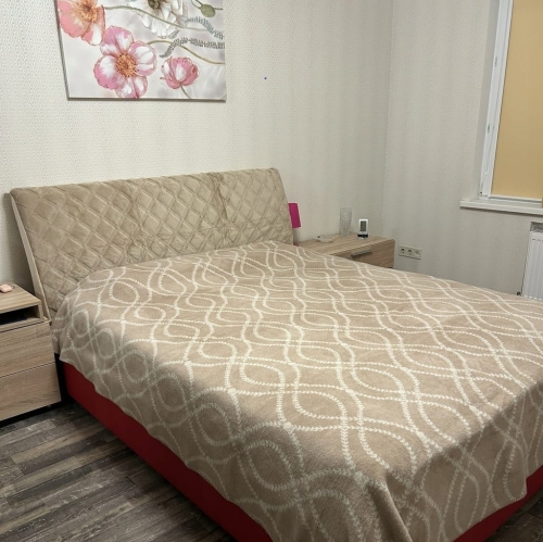Narzuta na zagłówek łóżka Pikowany pokrowiec na oparcie łóżka 160 cm Beżowy